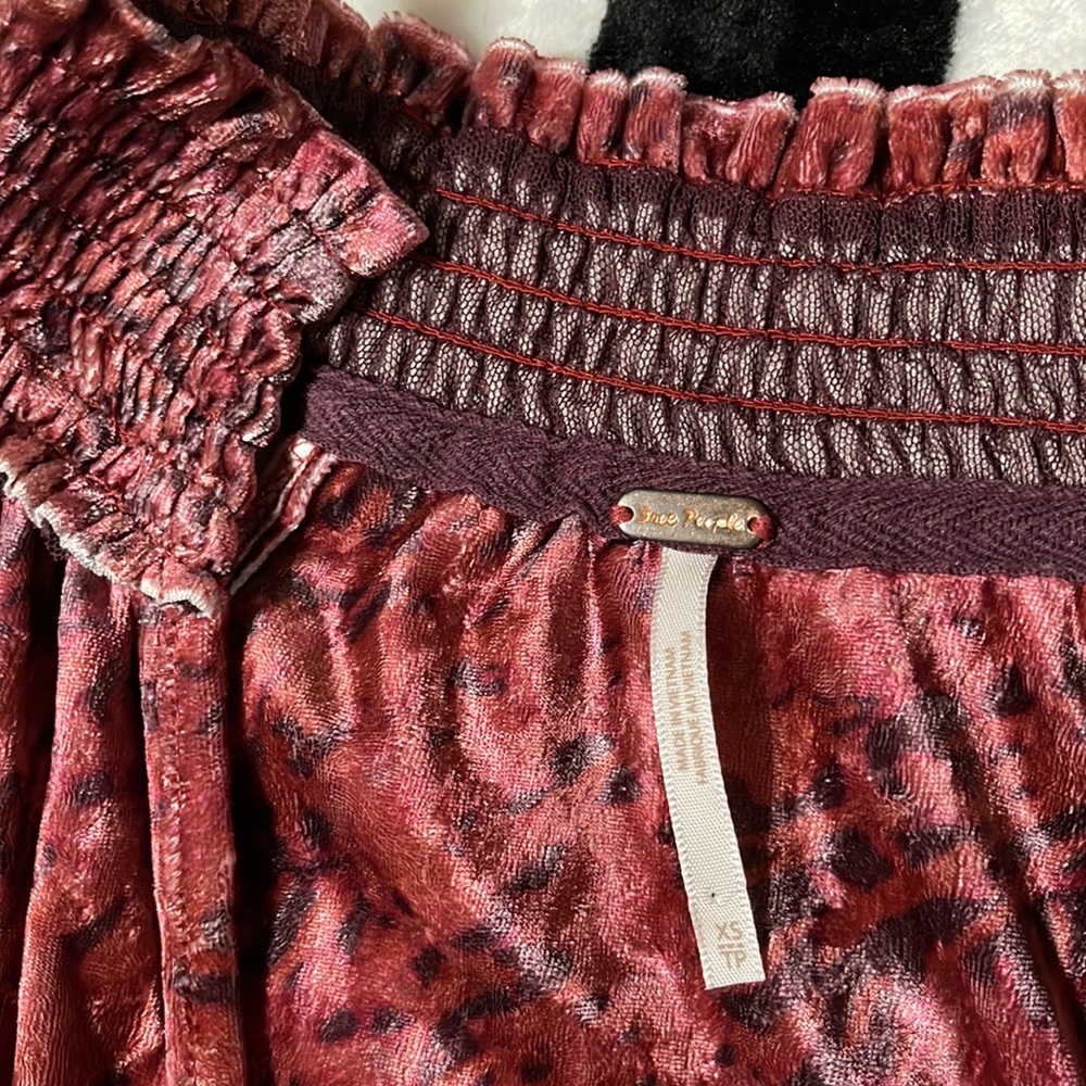 Free people velour long sleeve top - Picture 4 of 10